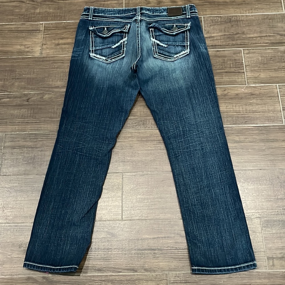 BKE Buckle Sabrina Straight Blue Denim Womens Jeans Size 32- Inseam 28 i… - Picture 3 of 6